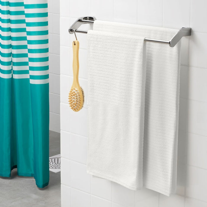 An IKEA bath towel in a rich, deep grey hue, measuring 70x140 cm, perfect for drying off after a shower or bath 60350986