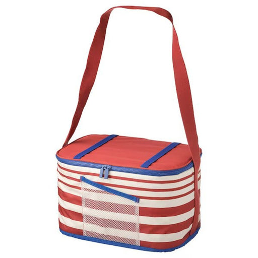 Digital Shoppy  IKEA Cooling bag, striped red/light beige, 38x26x22 cm 80522312 storage food drinks bag online price