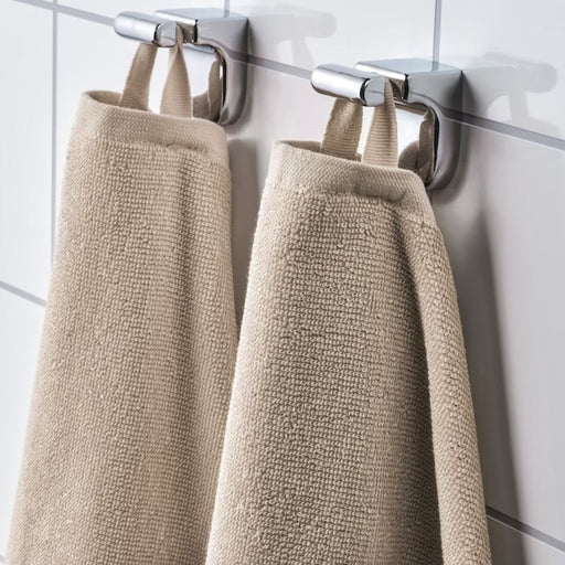 VINARN Hand towel, light gray/beige, 16x28 - IKEA