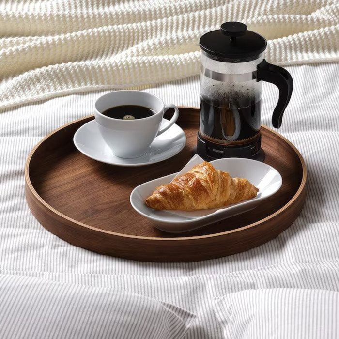 Handcrafted walnut tray, 42 cm in diameter - a unique and timeless addition to your home decor  00504736