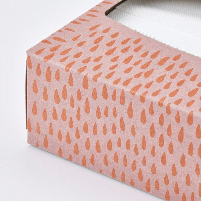 Digital Shoppy IKEA Paper napkin, patterned light pink/orange, 16x32 cm(Pack of 2)-For natural, Tissue For Art & Craft Work, soft & hygienic,  kitchen counter, lunch, and functions, hand, hygienic, best-quality-30516460