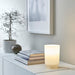 Digital Shoppy IKEA Table lamp for study ,for bedroom,for drawing Frosted Glass white, 16 cm. 10504948, A decorative white frosted glass table lamp from IKEA, measuring 16 cm. 