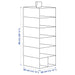 Digital Shoppy IKEA Storage with 7 compartments, white/grey30x30x90 cm (11 ¾x11 ¾x35 ½ ")