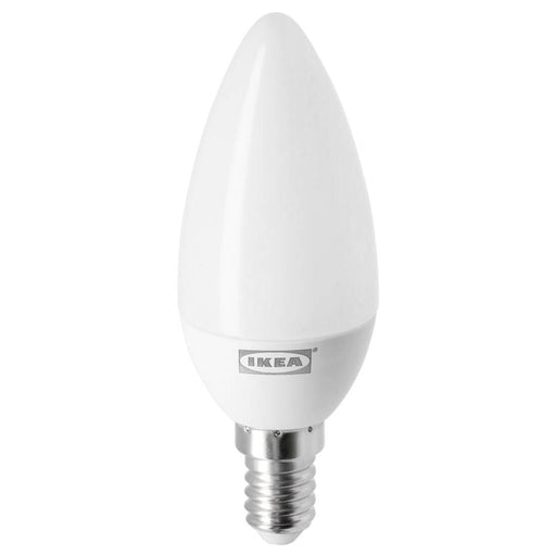 A low-heat emitting LED bulb with an E14 fitting from IKEA 80438592    