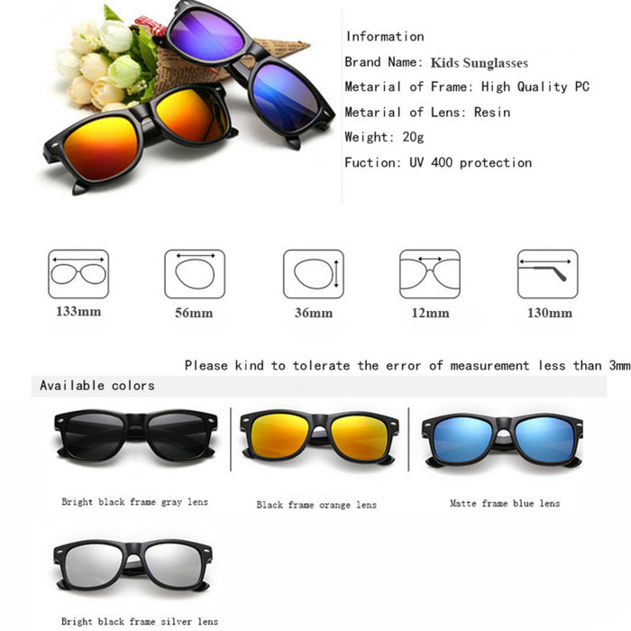 Digital Shoppy Kids Cool Sun Glasses for Boys and Girls Fashion Eyewear Coating Lens UV 400 Protection With Case (6-15 years)