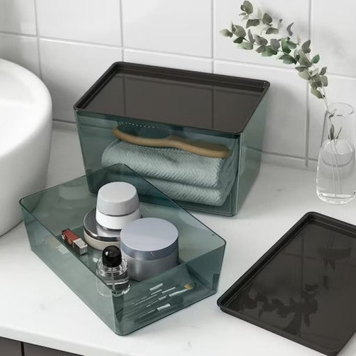 A sturdy storage box with a detachable lid, made of durable and eco-friendly materials, perfect for keeping various items organized and easily accessible.