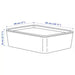  IKEA Box with lid, transparent black, 18x26x8 cm (7x10 ¼x3 ¼ ") price online storage box lids for kitchen home container digital shoppy 10514037
