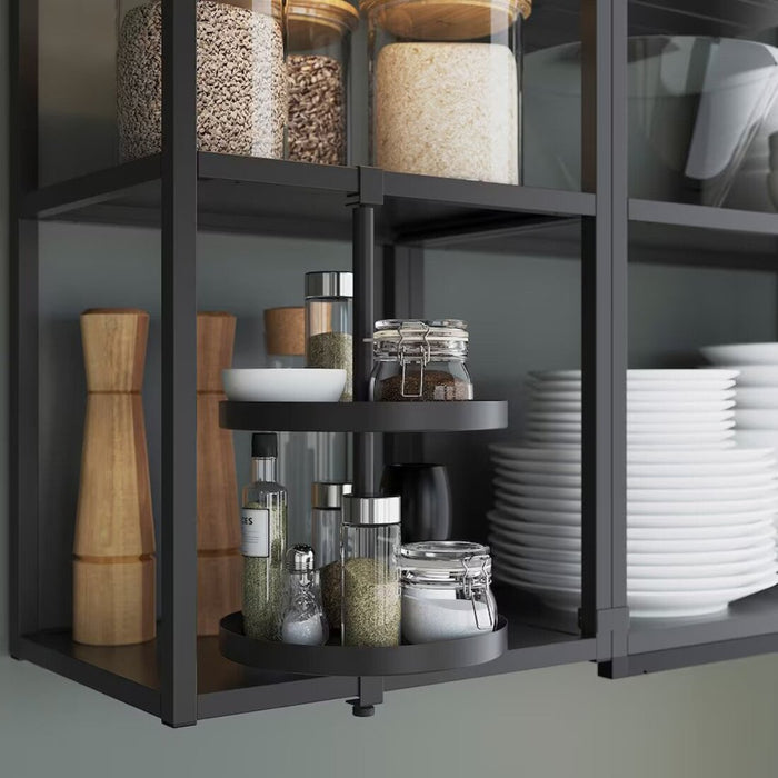 "The IKEA Swivel Shelf in Anthracite, showcasing its sleek and modern design."