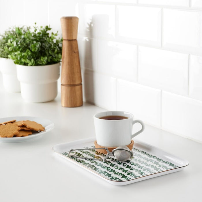 A side view of the tray from IKEA, showcasing its minimalist design and the practical handles on both sides 50511051