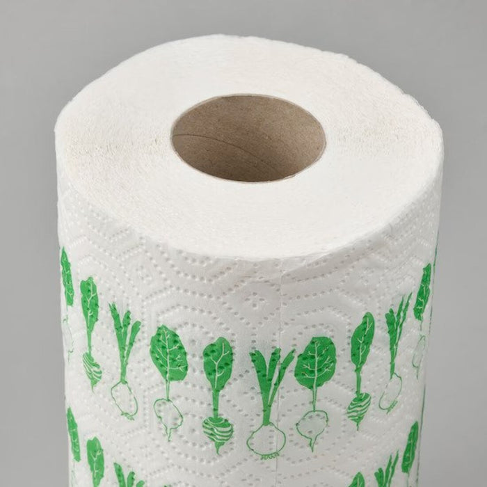 Digital Shoppy IKEA Kitchen roll, patterned bright green/white (pack of 2) , price, online, paper napkin, kitchen cleaning, 50530747