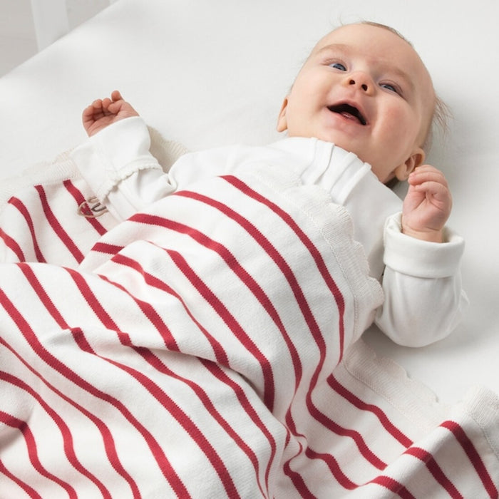 Digital Shoppy IKEA Blanket, Striped/White/red, 80x100 cm (32x39 ) 80440236,blanket for winter,bedding,cotton blanket,blanket for kids