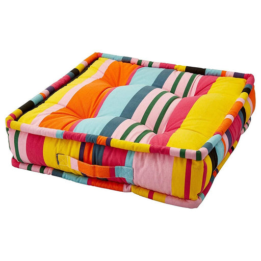 A cozy multicolour IKEA floor cushion with soft, textured fabric. 40418831     