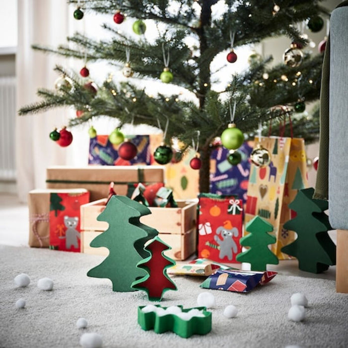 Digital Shoppy IKEA gift box, set of 2 handmade Christmas tree shaped/green 90504082