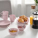 Digital Shoppy IKEA Bowl, matt light pink,12 cm (4 ½ ") pack of 4 ikea-bowl-matt-light-pink12-cm-4- online-price-home-decorative-bowl set- digital-shoppy-80478205