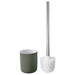 Toilet brush: A durable and easy-to-use toilet brush in grey-green, with a matching holder to keep it upright.