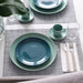  IKEA Side plate, glossy dark turquoise, 20 cm (8 ") price online deep plate kitchen home digital shoppy 00477163
