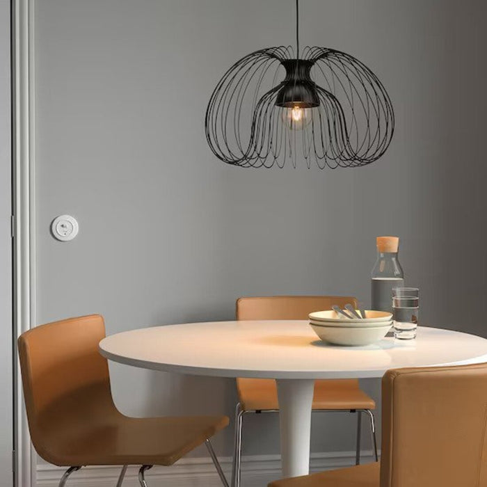 IKEA Black Pendant Lamp Shade used in a modern kitchen, showcasing its sleek and modern design 50499959