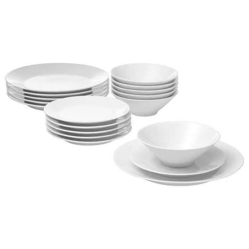 IKEA 18-piece Dinner Serving Set, white online price best dinner set-serving  kitchen home digital  shoppy 80401777