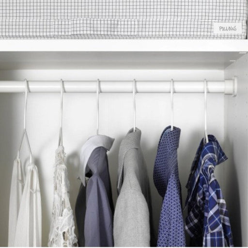 Freestanding white IKEA HJÄLPA clothes rail for easy installation 80387451