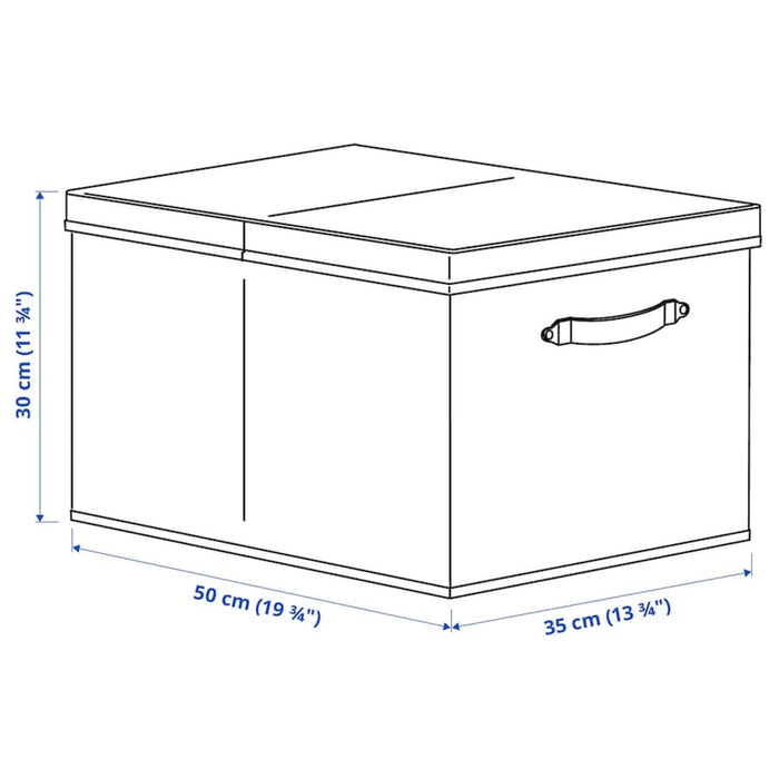 Digital Shoppy  IKEA Box with lid, grey/patterned, 35x50x30 cm (13 ¾x19 ¾x11 ¾ ")30474403, Storage box online india , Storage box for multipurpose, Storage box for kitchen, Storage box for clothes