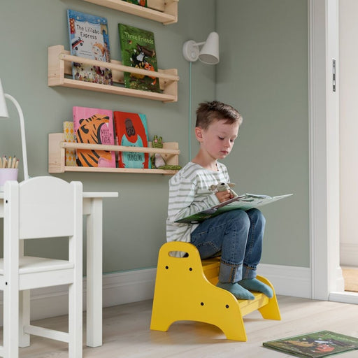 IKEA step stool designed for kids, with a sleek and modern design that fits seamlessly into any home.