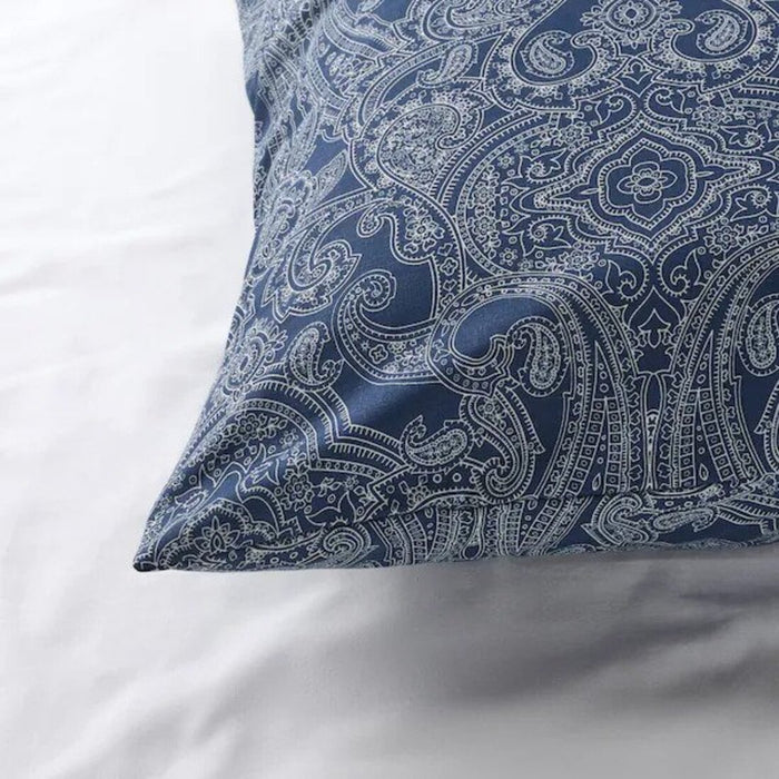 Digital Shoppy IKEA Pillowcase, dark blue/white, 50x80 cm ikea-pillowcase-dark-blue-white-50x80-cm-online-price-india-digital-shoppy-10501582         