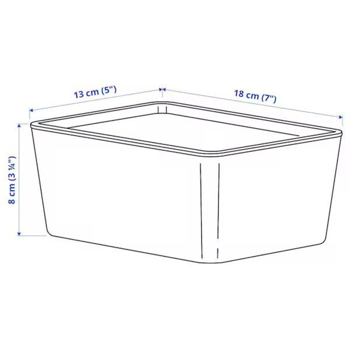 IKEA Box with lid, transparent black, 13x18x8 cm (5x7x3 ¼ ") price online storage box lids for kitchen home container digital shoppy 40514031