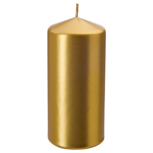 Digital Shoppy IKEA Unscented pillar candle, gold-colour, 45 hr decoration home party function online 30528260