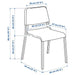 Digital Shoppy IKEA Chair, white ( 78 x 45 x 7 cm)-plastic chairs-chairs for home-types of chair-Digital Shoppy-70350938 