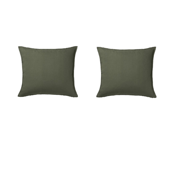 A photo of an Ikea cushion cover in a deep green color-40489588-40489588