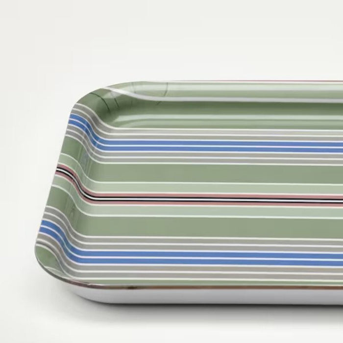 Digital Shoppy IKEA Tray, striped/multicolour, 20x28 cm (8x11 ")tray-set-traykitchen-serving-tray-online-trat-10527940