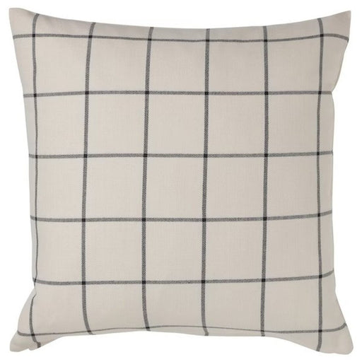 Digital Shoppy  IKEA Cushion cover, off-white/black, 50x50 cm (20x20 ")-For sofa, bed, living room, outdoor furniture, home decor, stylish, design ideas and patterns, fabric, online in India-20526105