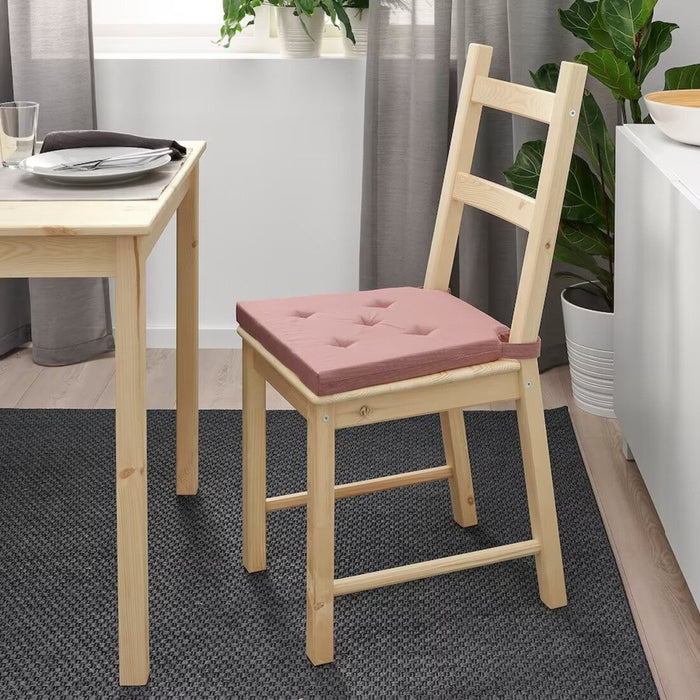 IKEA JUSTINA Chair pad, pink, 42/35x40x4 cm (17/14x16x2 ")
