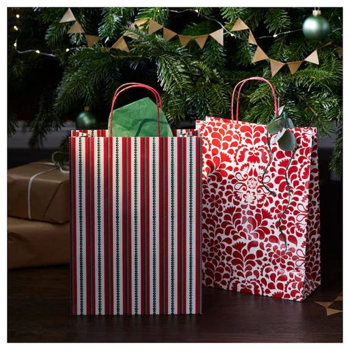 Stylish and affordable IKEA gift bag with striped pattern, perfect for any occasion 20528779