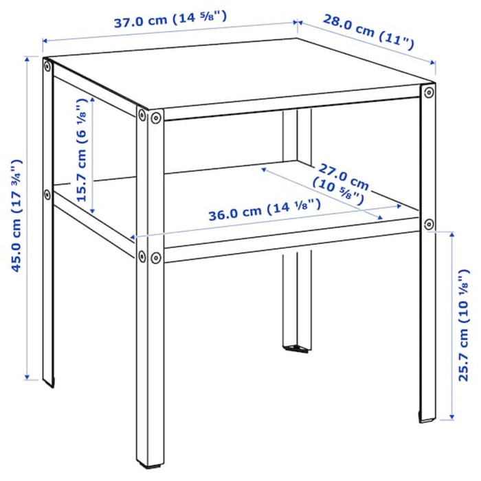 Digital Shoppy IKEA Bedside table, black, online, price, table, 37x28 cm (14 5/8x11 ") 40386731