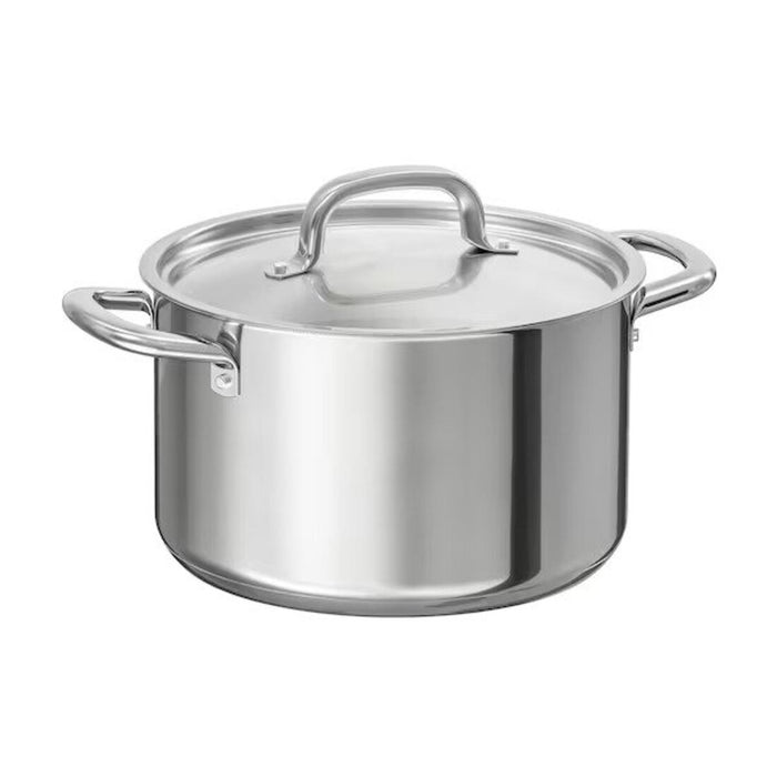 IKEA pot with lid and handle, made of durable material for cooking 40484251