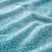 A close-up image of a folded white/turquoise hand towel with a textured pattern 20494388