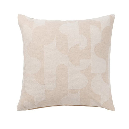 An image of an IKEA Beige cushion cover  with a Decorative and discreet with a jacquard-woven patternt-30486689
