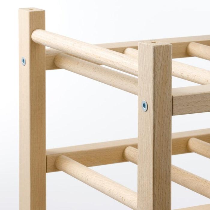 Step-by-step assembly of Ikea's wooden bottle wine rack, a simple and easy process70179594