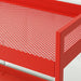 Digital Shoppy A close-up of the IKEA trolley's shelves, showing its sturdy construction and ample storage space, perfect for organizing everything from kitchen utensils to office supplies.  (19 7/8x11 3/4x32 5/8 ")  60465746      red