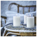 Home decor candles from IKEA, featuring various shapes, sizes, and scents to match any decor style.