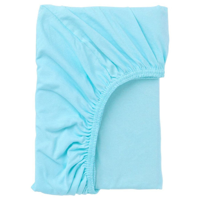 An IKEA fitted sheet in a soft, blue color  50465285 