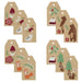 IKEA Santa Claus pattern gift tags, featuring beige designs  00499438