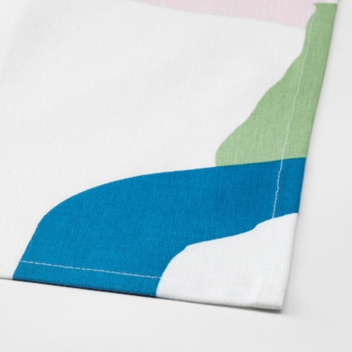 A pack of cotton tea towels with a variety of patterns and colors 00342980