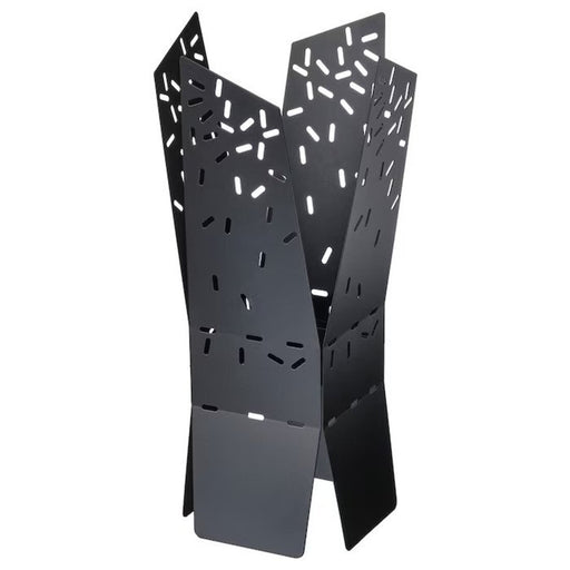 A black candle holder, measuring 28 cm in height, has a sleek and modern design  30546075