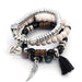 An image of trendy 4 Beaded Affirmation Bracelets for women