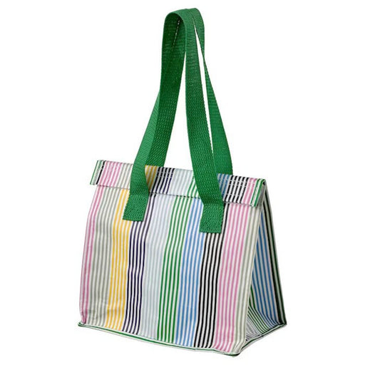 A lunch bag with striped/multicolor design, perfect for on-the-go meals.  60549341 
