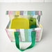 Colorful Lunch Companion: IKEA Striped/Multicolour Lunch Bag, 25x16x27 cm - Vibrant lunch bag for carrying your meals in style.
