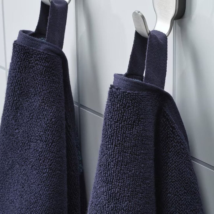 Terry cloth bath towel in a rich dark blue/mélange shade, 70x140 cm - 90442904