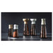 IKEA's 12 cm glass/brown salt and pepper shakers for kitchen or dining table use- 80523444